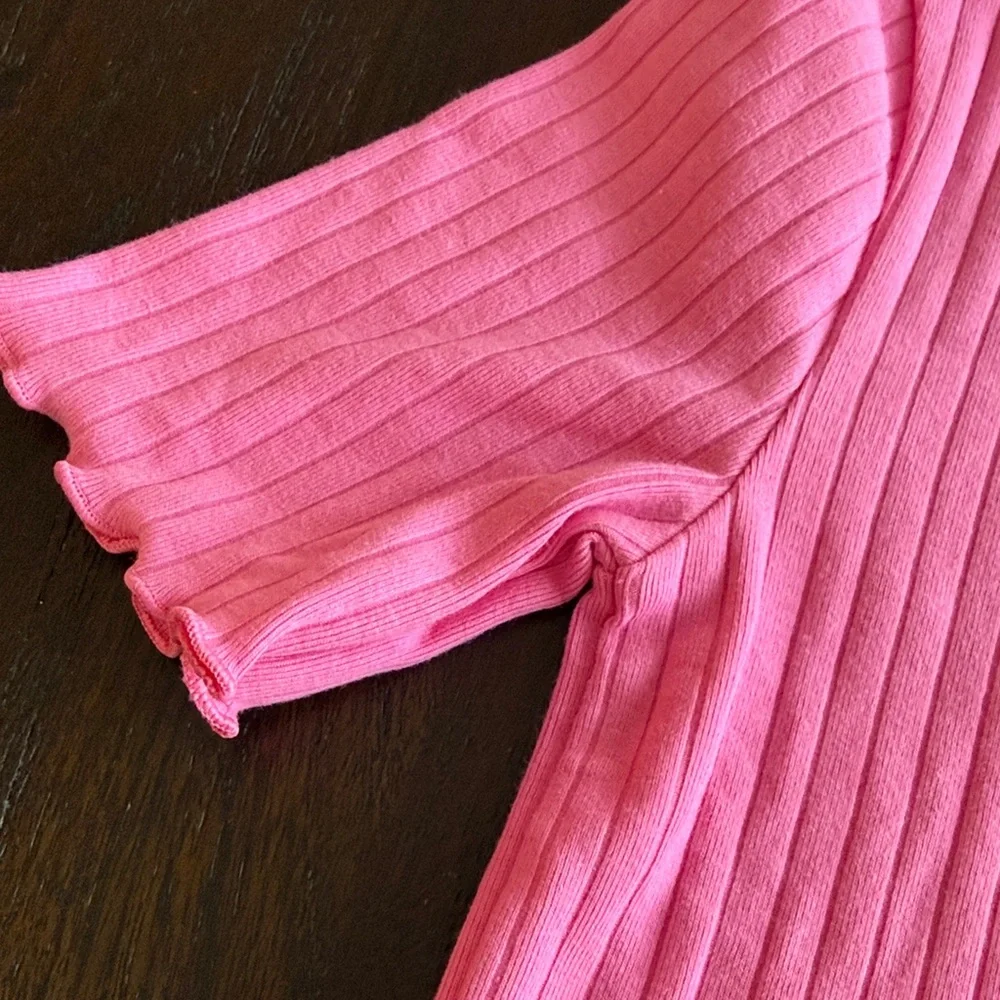 GAP Kids Bright Pink Ribbed Shirt